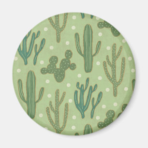 Aimant Motif vert de cactus d'étape   de Geo de sud-oues