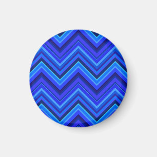 Aimant Motif zigzag rayures bleues