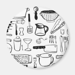 Aimant Motifs colorés de cuisine