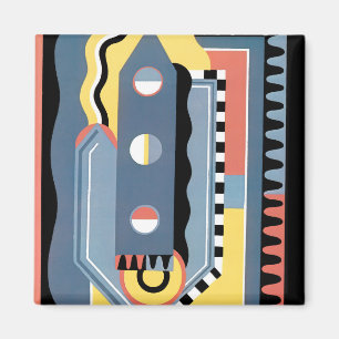 Aimant Motifs géométriques jazz Art Déco vintage au pocho