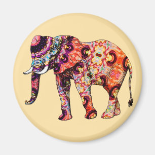 Aimant Motifs traditionnels chinois d'éléphant