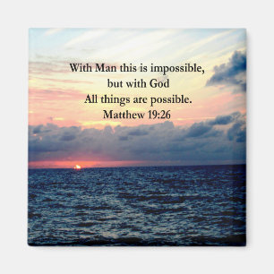 AIMANT MOTIVATION DE SLEVER MATTHEW 19:26 PHOTO DESIGN
