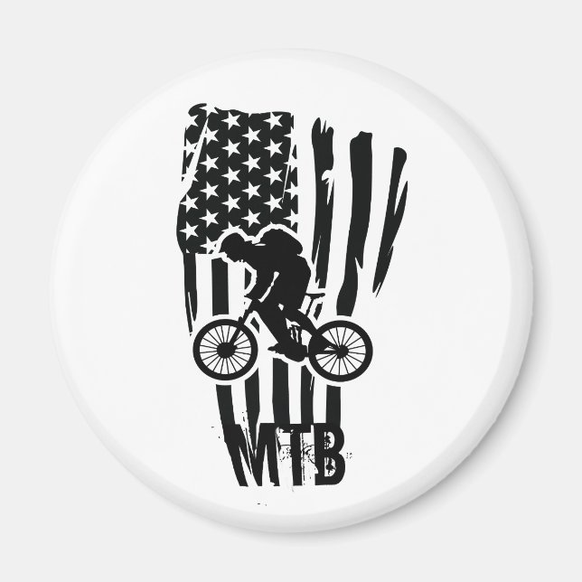 Aimant Moto de montagne mtb rider (Devant)