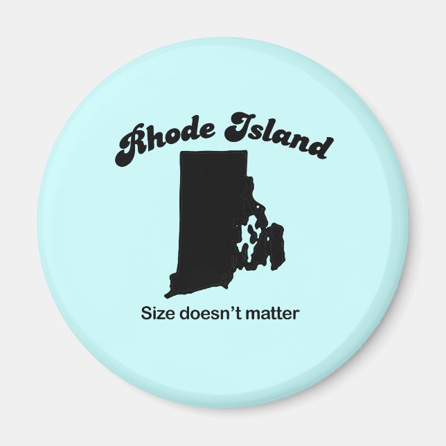 Aimant Moto de Rhode Island - La taille n'a pas d'importa (Devant)