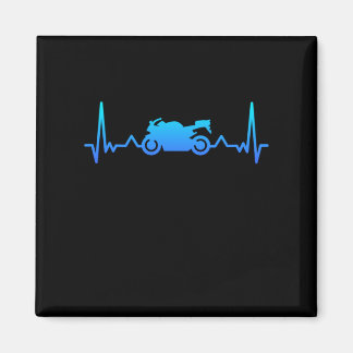 Aimant Moto Heartbeat cadeau vélo pour Biker Papa Maman M