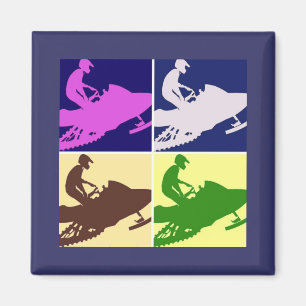 Aimant Motoneige/Pop Art