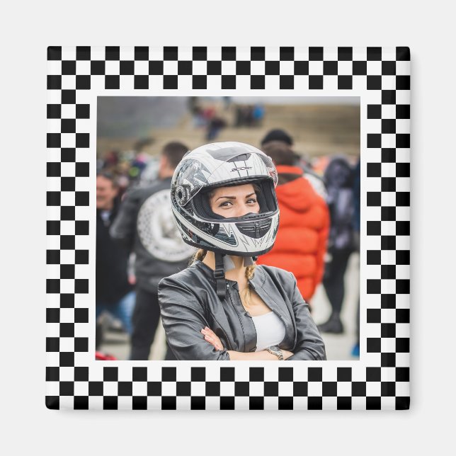 Aimant Motorsport thème avec photo (Devant)