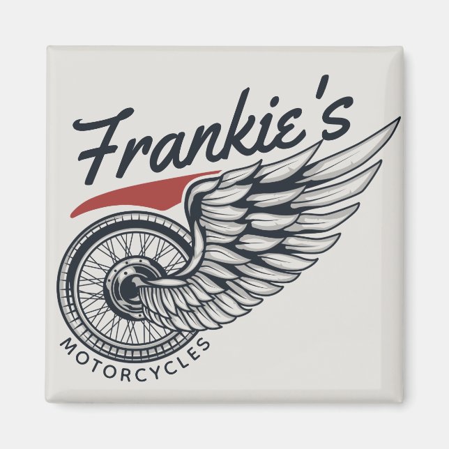 Aimant Motos personnalisées Flying Tire Biker Shop (Devant)