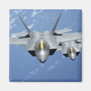 Aimant Mouche de deux F-22 Raptors au-dessus de l'océan