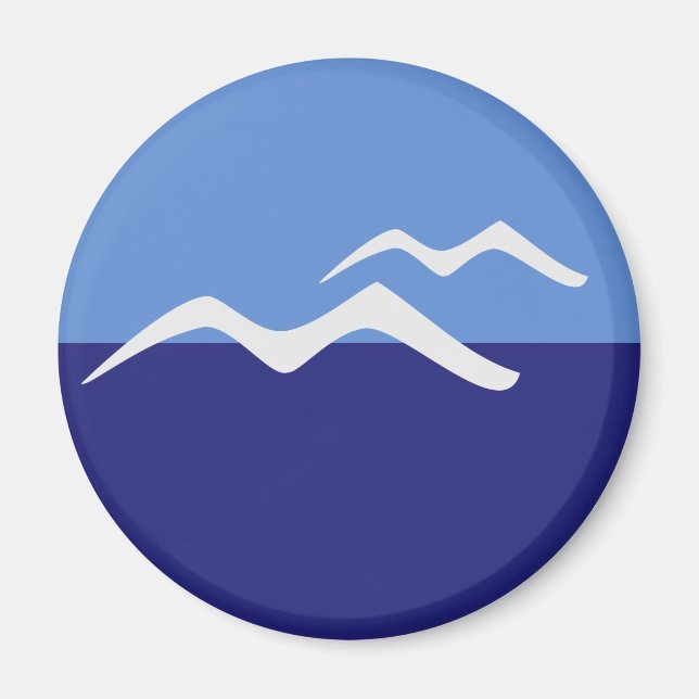 Aimant Mouettes / Standard, 5,7 Cm D'Aimant Rond (Devant)