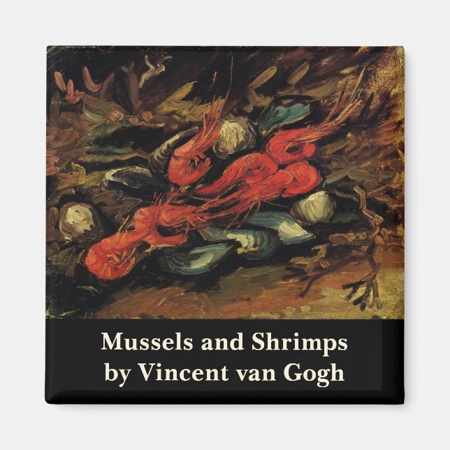 Aimant Moules et crevettes par Vincent van Gogh (Devant)
