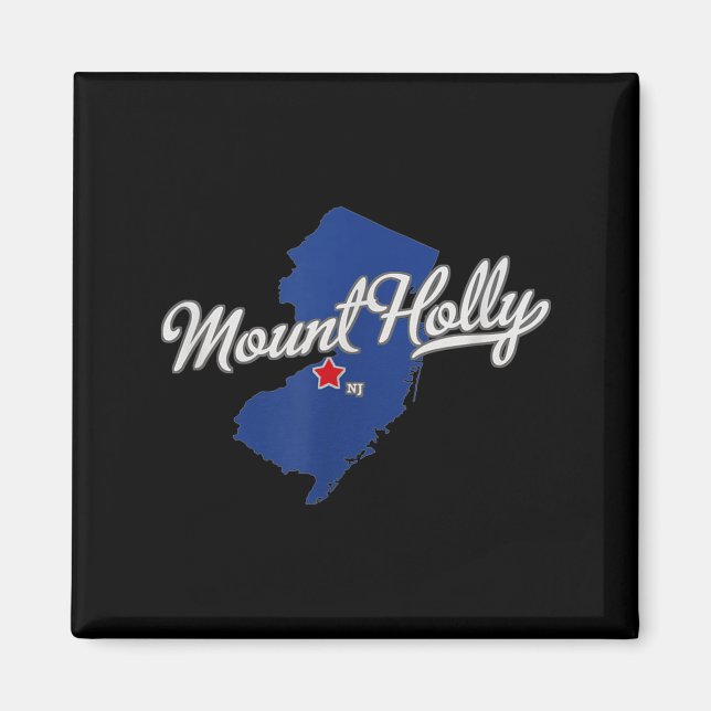 Aimant Mount Holly New Jersey Nj Map  (Devant)