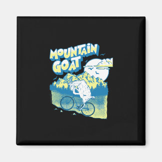 Aimant Mountain Goat Funny Mountain Biking Goat Biker Vin