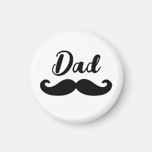 Aimant Moustache à guidon noir papa