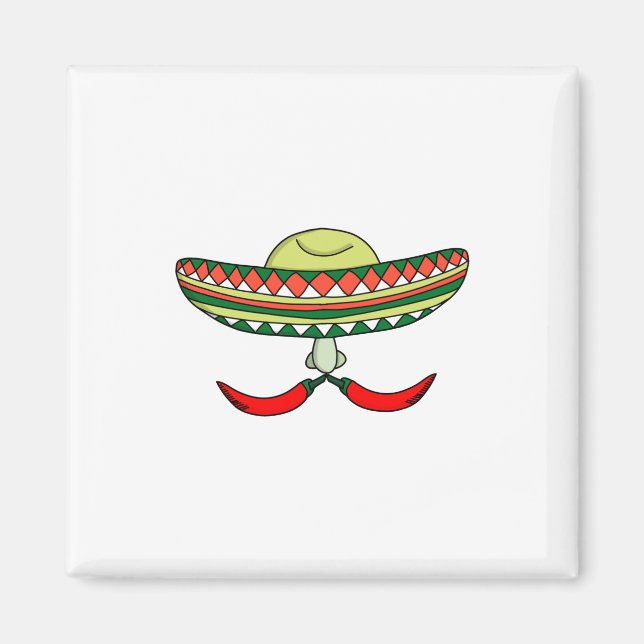 Aimant Moustache de poivrons mexicains (Devant)