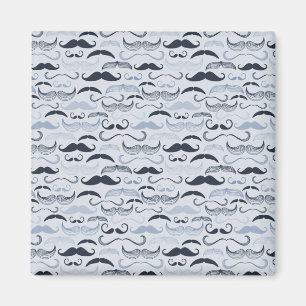 Aimant Moustaches de Hipster bleu