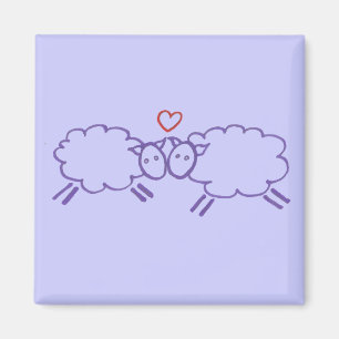 Aimant Mouton avec coeur