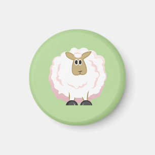 Aimant Mouton blanc souple