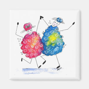 Aimant Mouton de danse Whimsical