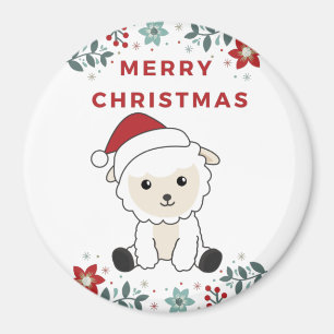 Aimant Moutons de Noël Moutons d'hiver Animaux d'hiver Ma