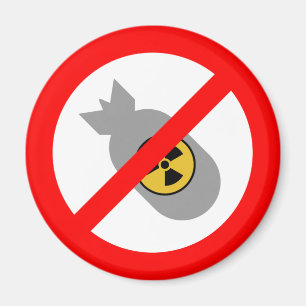 Aimant Mouvement pour la paix ARRÊTEZ ! PAS DE BOMBE NUCL