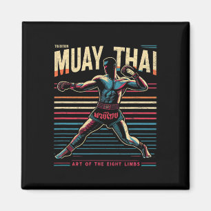 Aimant Muay Thai Thaïlande Boxe Kickboxing Combattant Mma