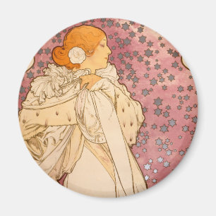 Aimant Mucha Art nouveau femme beauté