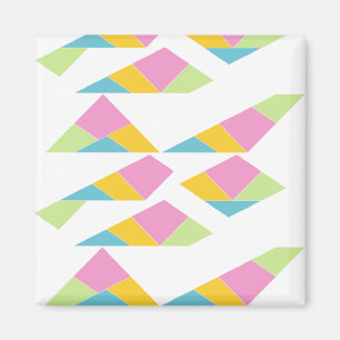 Aimant Multicolore abstrait sur blanc