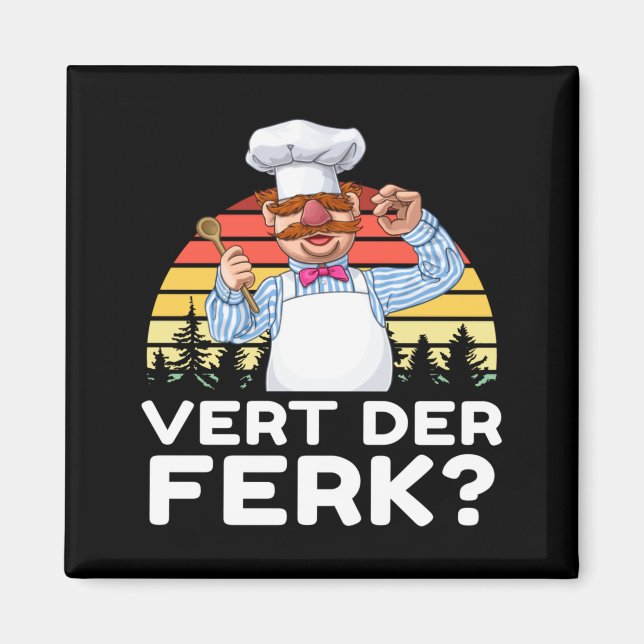 Aimant Muppet Show Swedish Chef Expletive New Funny Stic  (Devant)