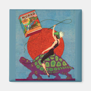 Aimant Murad cigarettes dame équitation tortue géante