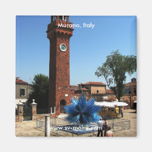 Aimant Murano, tour d'horloge de l'Italie et sculpture en