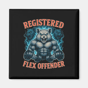 Aimant Muscle Hamster Défenseur Flex Enregistré Drôle Gym