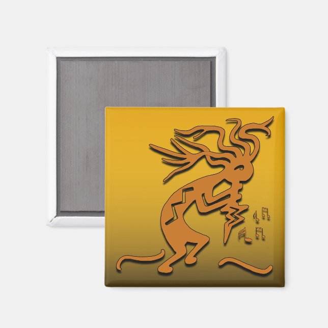 Aimant Musicien Kokopelli (Recto/Verso)