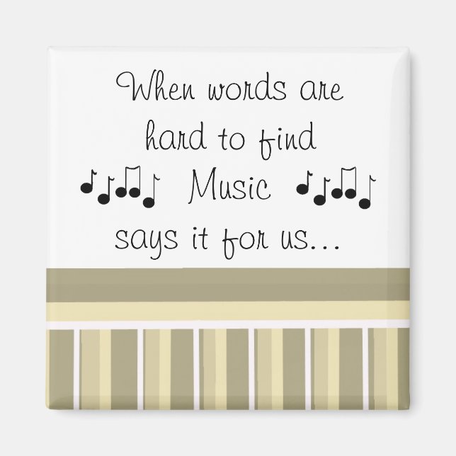 Aimant Musique avec notes musicales (Devant)