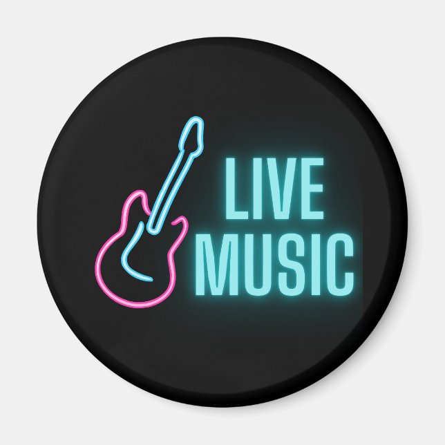 Aimant Musique en direct Neon Guitare (Devant)