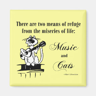 Aimant Musique et chats 2 - Citation de Schweitzer