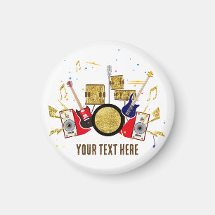 Aimant musique partie guitare batterie ensemble musical