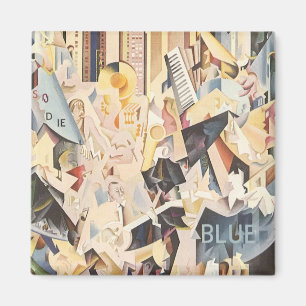 Aimant Musique vintage, jazz d'art déco, rhapsodie dans
