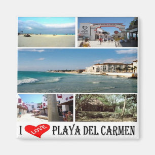 Aimant MX - Mexique Playa Del Carmen I Love Collage Mosai