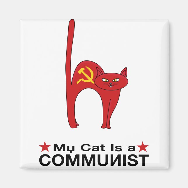 Aimant My Cat est un COMMUNISTE de grandes idées cadeaux  (Devant)
