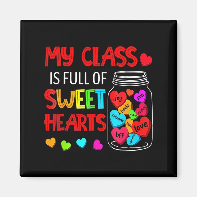 Aimant My Cl Is Full Of Sweethearts Valentines Day F  (Devant)