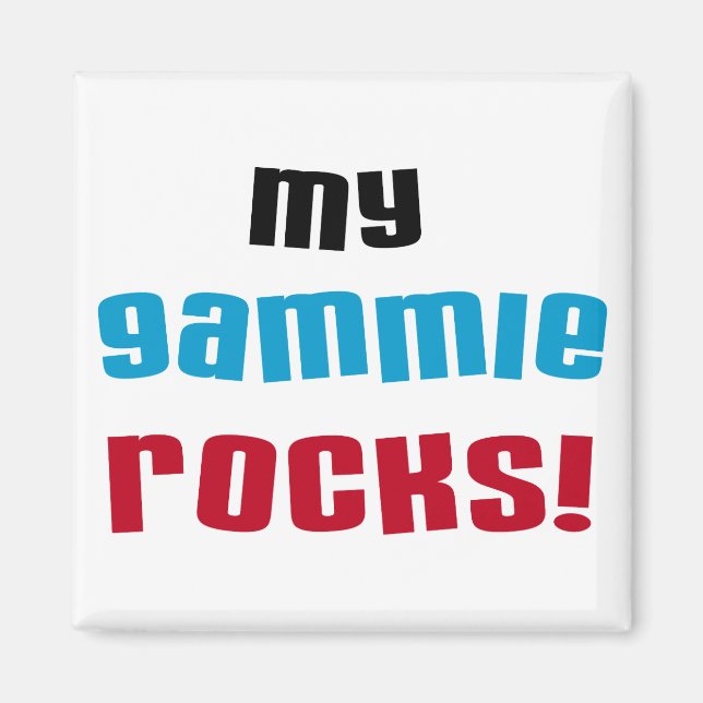 Aimant My Gammie Rocks T-shirts et cadeaux (Devant)