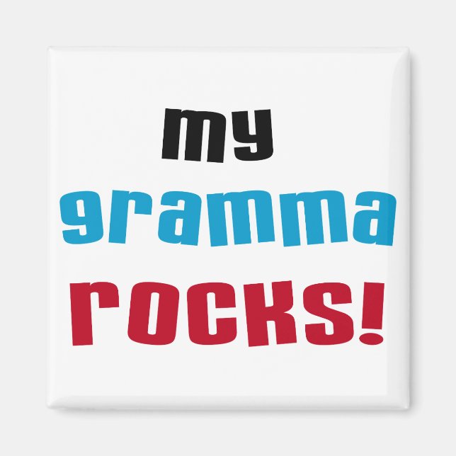 Aimant My Gramma Rocks T-shirts et cadeaux (Devant)