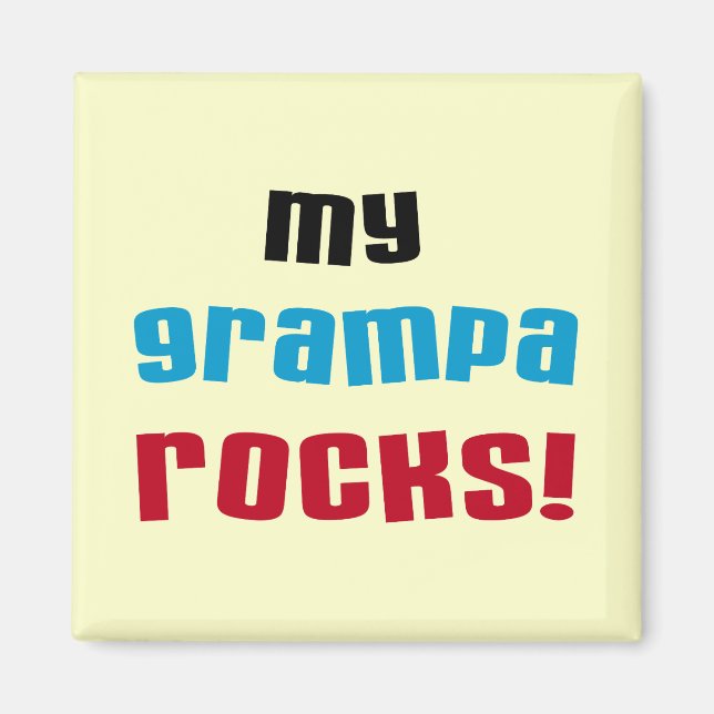 Aimant My Grampa Rocks T-shirts et cadeaux (Devant)