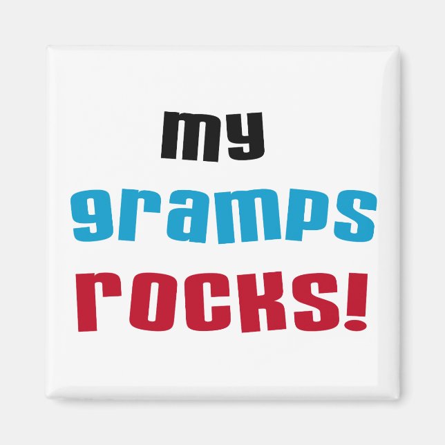 Aimant My Gramps Rocks T-shirts et cadeaux (Devant)