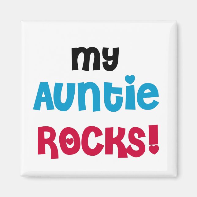 Aimant My Tante Rocks Tshirts et cadeaux (Devant)