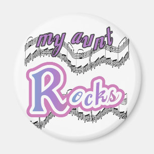 Aimant My Tunt Rocks Tshirts et cadeaux