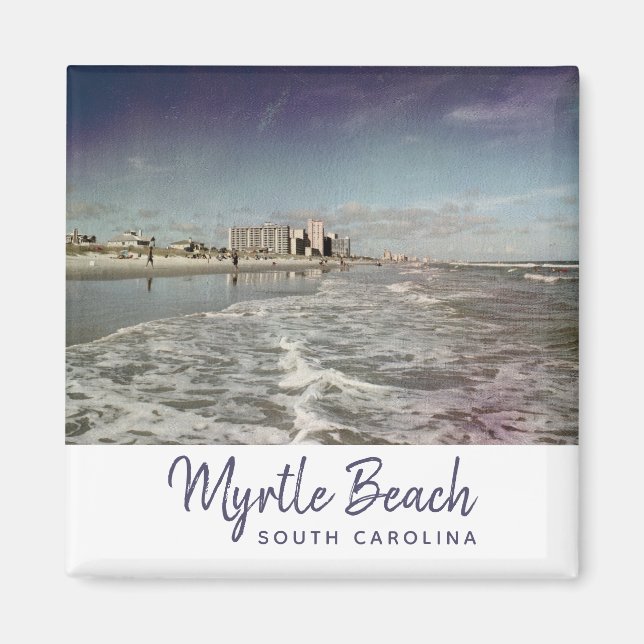 Aimant Myrtle Beach Caroline du Sud Vintage (Devant)
