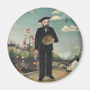 Aimant Myself Portrait Landscape 1890, Henri Rousseau