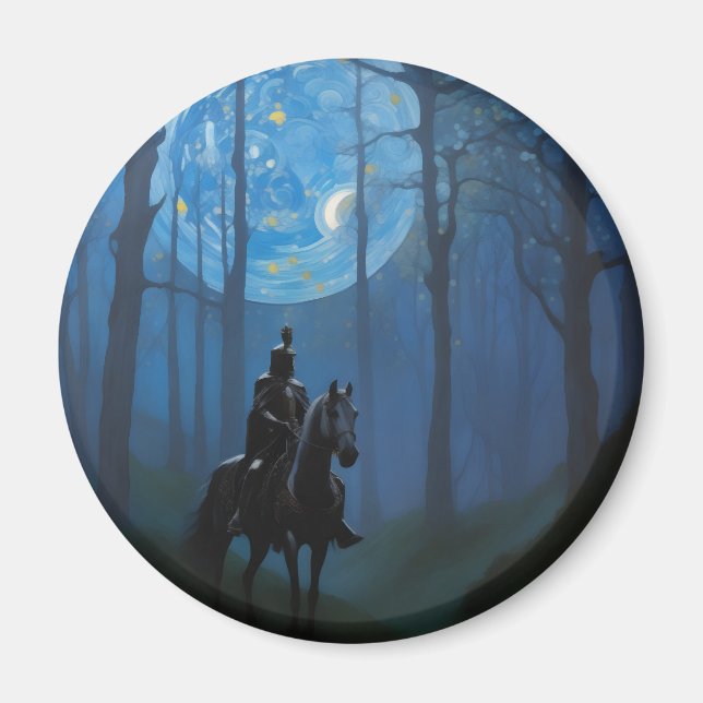 Aimant Mystérieux Chevalier Noir dans la Forêt Lune (Devant)